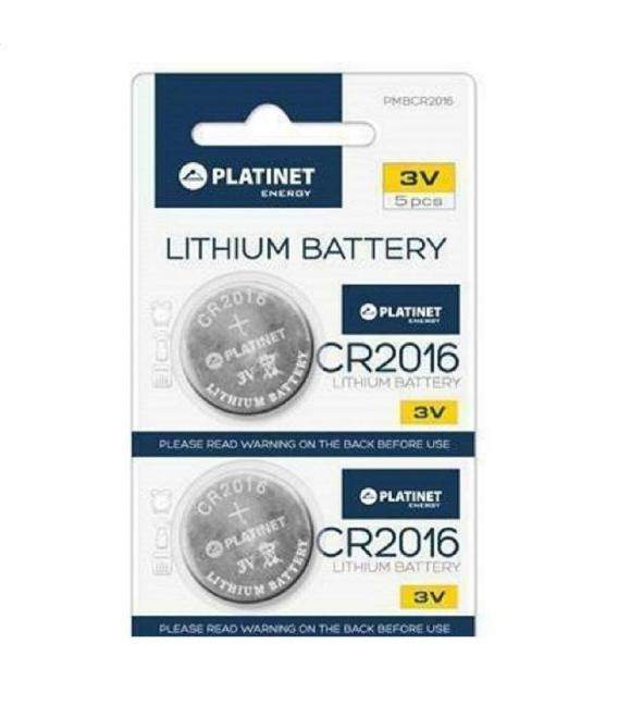 Pilas de boton PLATINET bateria original Litio CR2016 3V en blister 2X Unidades