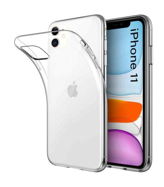 Funda de gel TPU carcasa silicona para movil Apple Iphone 11 Transparente