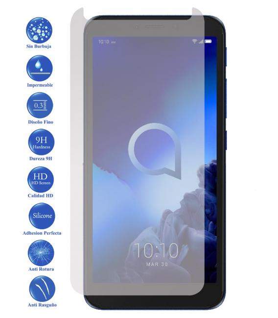 Protector de Pantalla Cristal Templado Vidrio 9H Premium para Alcatel 1V 2019