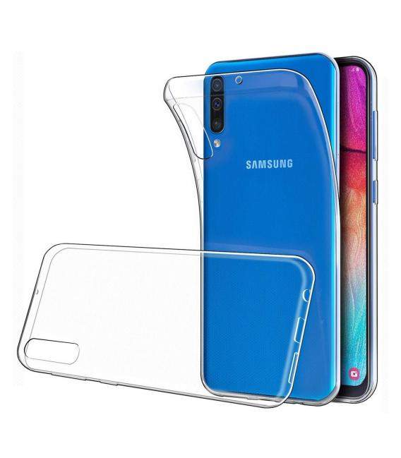 Funda de gel TPU carcasa silicona para movil Samsung Galaxy A50 Transparente