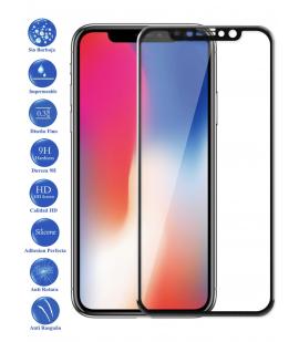 Protector de Pantalla para Iphone X 10 4G 5.8 Negro Completo Cristal Templado