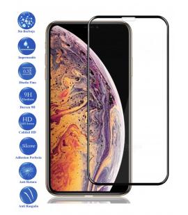 Protector de Pantalla para Iphone XS Max Negro Completo Cristal Templado Curvo