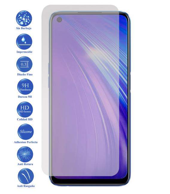 Protector de pantalla Realme 6 de Cristal Templado Vidrio 9H para movil - Todotumovil