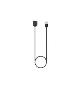 Cable cargador USB compatible con Xiaomi Mi Band 5 en negro. Cargador con clip