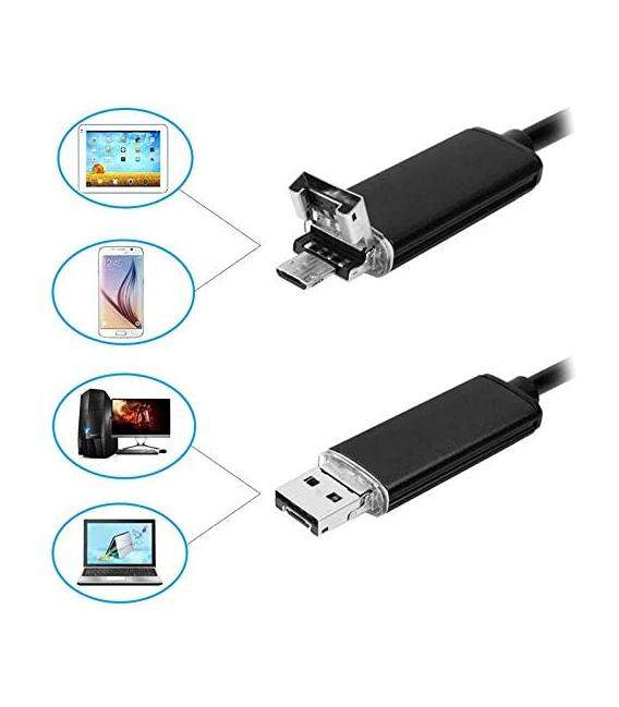 Cámara endoscopio para PC y Android de 8mm impermeable