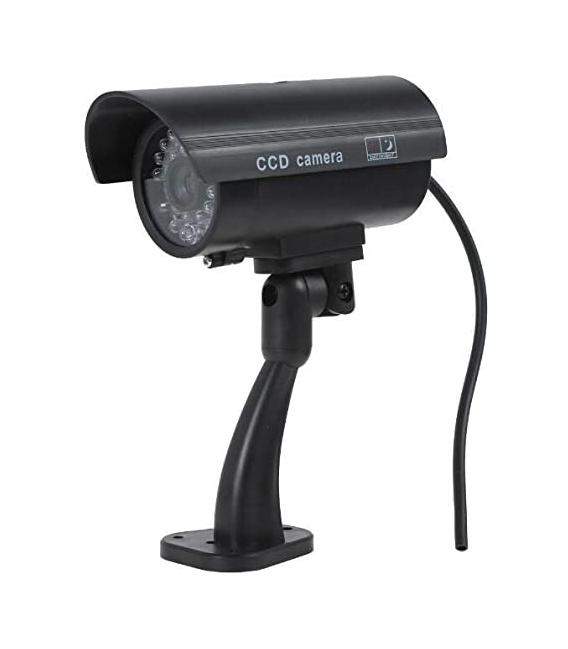 Camera Dummy CCTV cámara de seguridad falsa para interiores y exteriores con luz LED intermitente