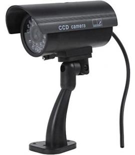 Dummy CCTV Camera, cámara de seguridad falsa para interiores y exteriores con luz LED intermitente
