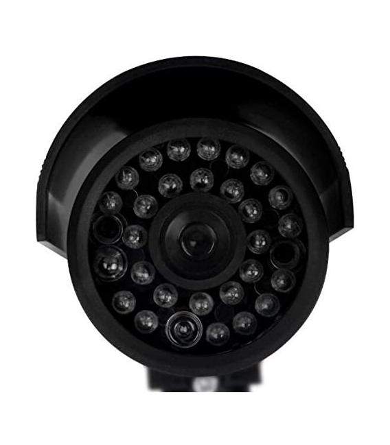 Camera Dummy CCTV cámara de seguridad falsa para interiores y exteriores con luz LED intermitente