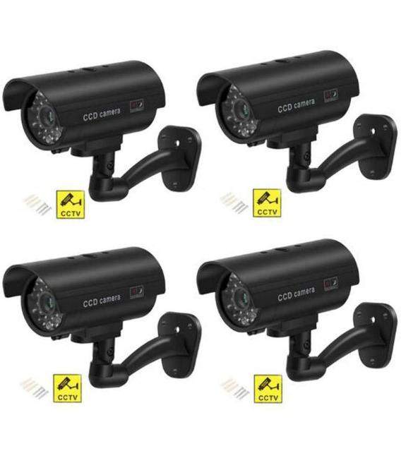 Camera Dummy CCTV cámara de seguridad falsa para interiores y exteriores con luz LED intermitente