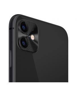 Protector para lente de cámara Iphone 11 anti arañazos y golpes en color negro compatible con fundas