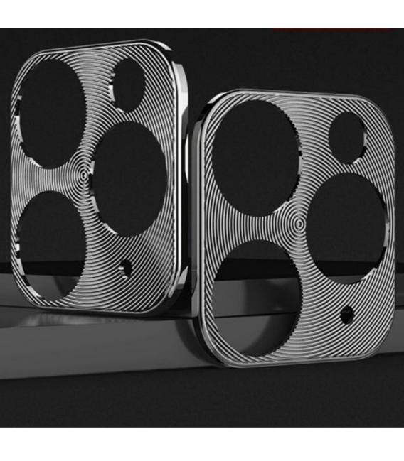 Protector para lente de cámara Iphone 11 Pro/11 Pro Max anti arañazos y golpes en color negro compatible con fundas