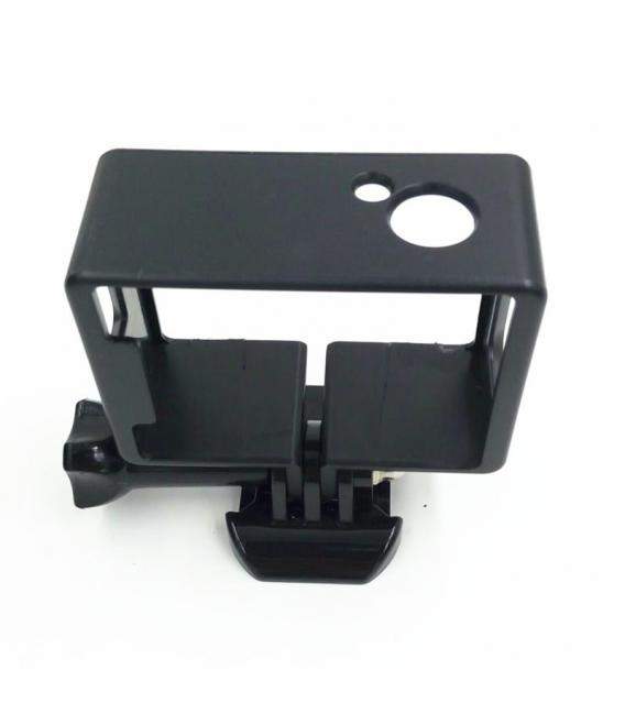 Marco de plástico para cámara SJ4000 y SJ4000 wifi en color negro, incluye marco, tornillo y hebilla.