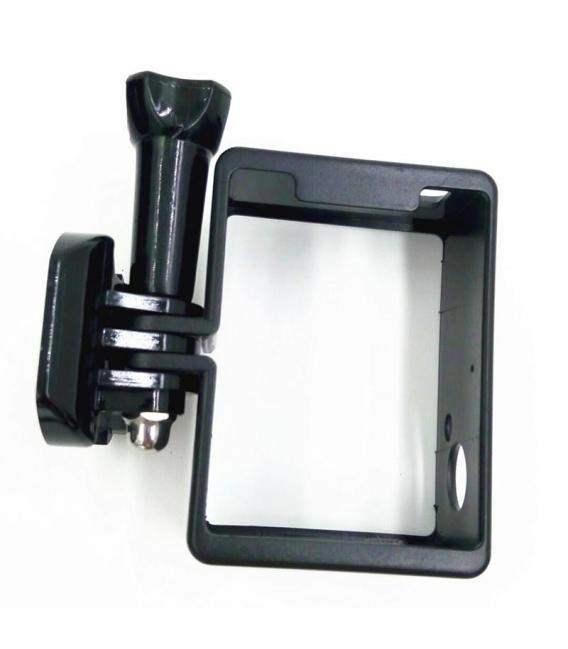 Marco de plástico para cámara SJ4000 y SJ4000 wifi en color negro, incluye marco, tornillo y hebilla.