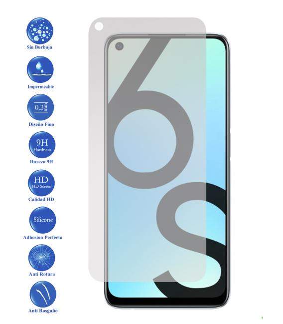 Protector de pantalla Realme 6s de Cristal Templado Vidrio 9H para movil - Todotumovil