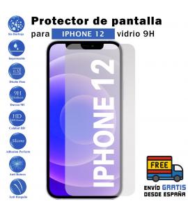 Protector de pantalla Iphone 12 de Cristal Templado Vidrio 9H para movil - Todotumovil