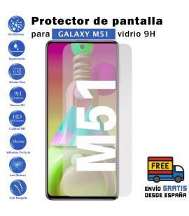Protector de pantalla Galaxy M51 de Cristal Templado Vidrio 9H para movil - Todotumovil