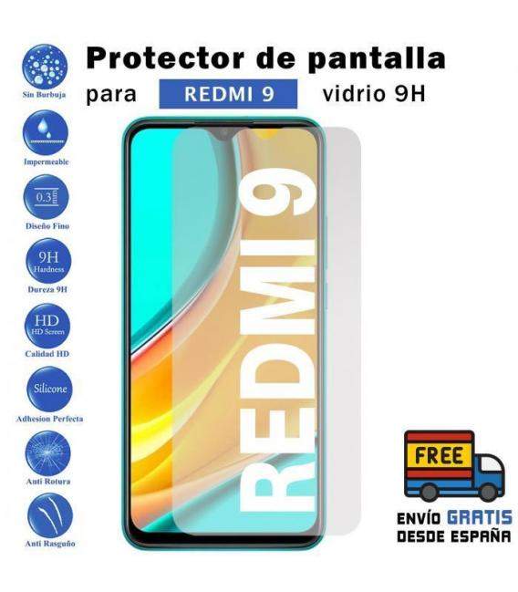 Protector de pantalla Xiaomi Redmi 9 de Cristal Templado Vidrio 9H para movil - Todotumovil