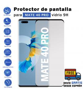 Protector de pantalla Huawei Mate 40 pro Negro de Cristal Templado Vidrio 9H para movil - Todotumovil