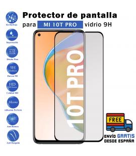 Protector de pantalla Xiaomi Mi 10T pro Negro de Cristal Templado Vidrio 9H para movil - Todotumovil