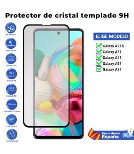 Protector de pantalla Negro Completo 3D para Samsung Galaxy A21S A31 A41 A51 A71