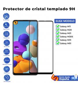 Protector de pantalla Negro 3D para Samsung Galaxy M11 M20 M21 M30S M31 M51