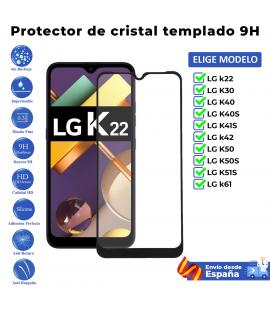 Protector de pantalla Negro 3D LG k22 K30 K40 K40S K41S k42 K50 K50S K51S k61