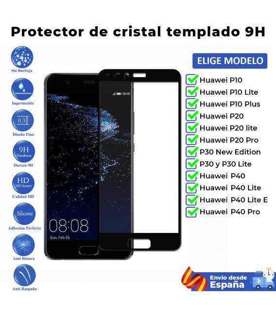 Protector pantalla Negro Huawei 3D P10 P20 P30 P40 Lite Plus Pro New Edition E