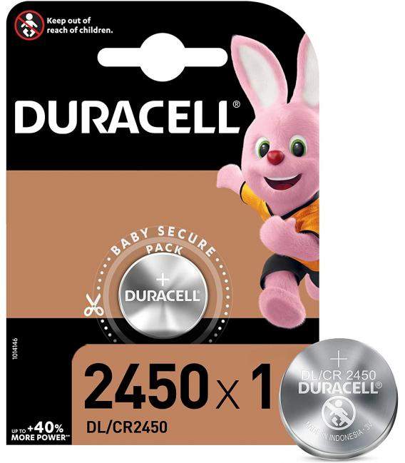 Pila de boton Duracell bateria original Litio CR2450 3V en blister 1X Unidad