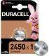 Pila de boton Duracell bateria original Litio CR2450 3V en blister 1X Unidad - thumbnail 1