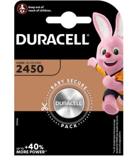 Pilas de boton Duracell bateria original Litio CR2450 3V en blister 10X Unidades