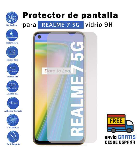 Protector de pantalla Realme 7 5G de Cristal Templado Vidrio 9H para movil - Todotumovil