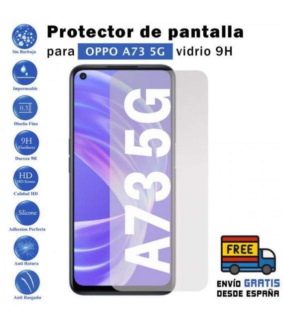 Protector de pantalla Oppo A73 5G de Cristal Templado Vidrio 9H para movil - Todotumovil