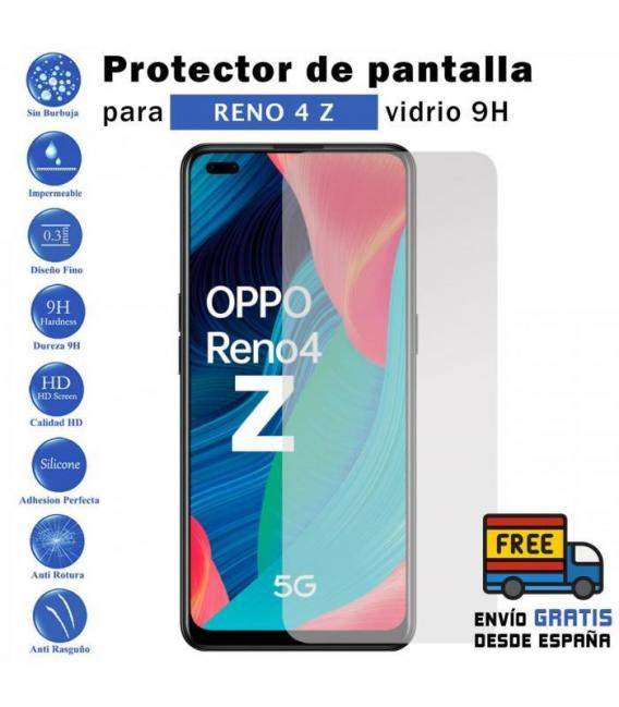 Protector de pantalla Oppo Reno 4Z de Cristal Templado Vidrio 9H para movil - Todotumovil