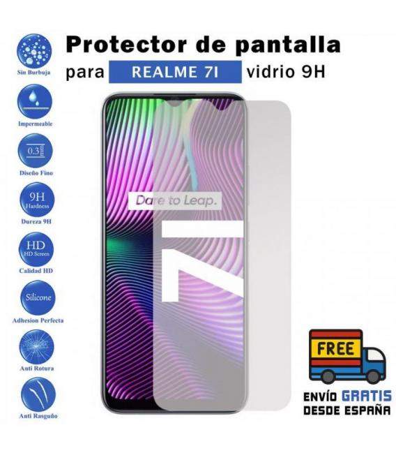 Protector de pantalla Realme 7i de Cristal Templado Vidrio 9H para movil - Todotumovil