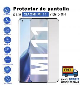Protector de pantalla Xiaomi MI 11 Negro de Cristal Templado Vidrio 9H para movil - Todotumovil
