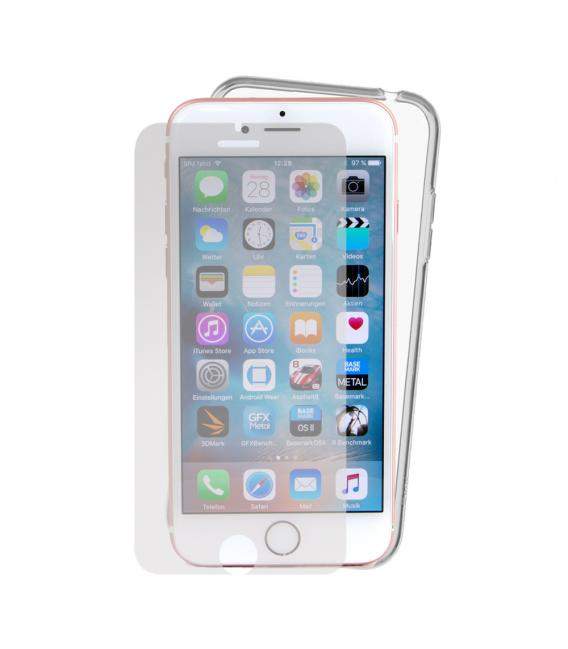 Funda y protector para Iphone 6 6S 7 SE 2020 8 XS XR 11 plus pro max. Cristal templado de pantalla y carcasa transparente movil
