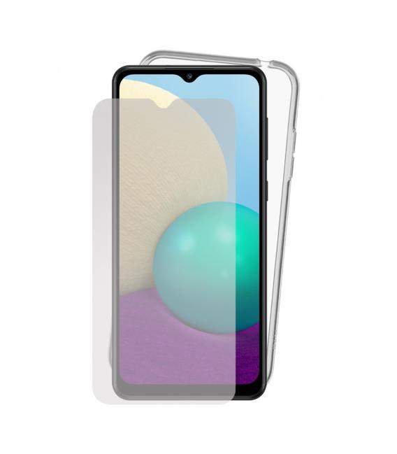 Funda y protector para Samsung Galaxy A02s A12 A32 A42 A52 A72 5G. Carcasa y cristal templado transparente para movil