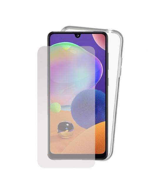 Funda y protector para Samsung Galaxy A21S A31 A41 A51 A71. Carcasa y cristal templado de pantalla transparente para móvil.