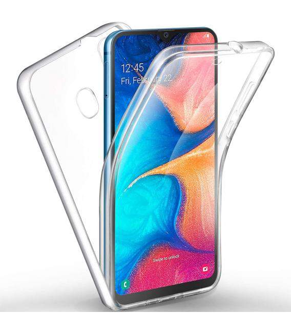Funda TPU 360 para Samsung A10 A10S A20 A20E A20s A30 A30s A40 A50 A70 A80 A90. Carcasa completa doble cara transparente movil