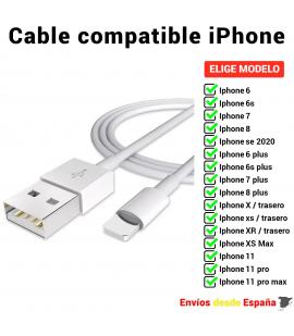 Cable USB de carga rápida y datos compatible con iPhone 5 5C 5S 6 6S 7 plus X XS XR 11 12 Pro SE Max