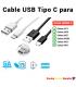 Cable USB Tipo C para Samsung Galaxy M11 M20 M21 M30S M31 M51.de Carga rapida y Datos para móviles de 1 metro y 2 metros - thumbnail 1