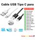 Cable USB Tipo C para Galaxy S7 S8 S9 S10 S10e S20 6.2 Normal Edge Lite plus. Carga rapida y Datos para móviles de 1 y 2 metros. - thumbnail 1