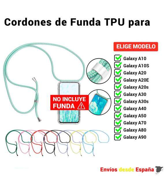Cuerda colgante para funda del movil Samsung Galaxy A10 A10S A20 A20E A20s A30 A30s A40 A50 A70 A80 A90. Correa universal