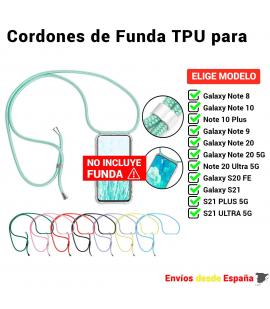 Cuerda colgante para funda del movil Samsung Galaxy Note 8 10 20 5G S21 S20 Plus Ultra. Correa universal facil de instalar