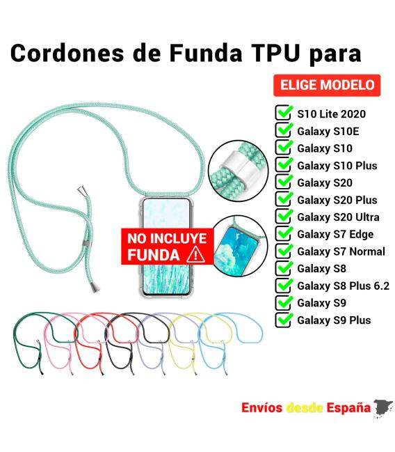 Cuerda colgante para funda del movil Samsung Galaxy S7 S8 S9 S10 S20 S10e Normal Edge Lite Ultra Plus 2020. Correa universal