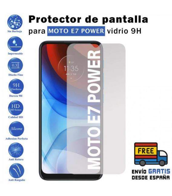 Protector de pantalla Motorola Moto E7 Power de Cristal Templado Vidrio 9H para movil - Todotumovil