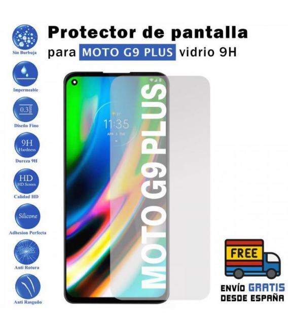 Protector de pantalla Motorola Moto G9 Plus de Cristal Templado Vidrio 9H para movil - Todotumovil
