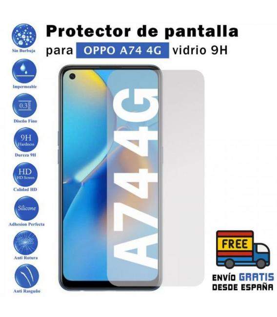 Protector de pantalla Oppo A74 4G de Cristal Templado Vidrio 9H para movil - Todotumovil