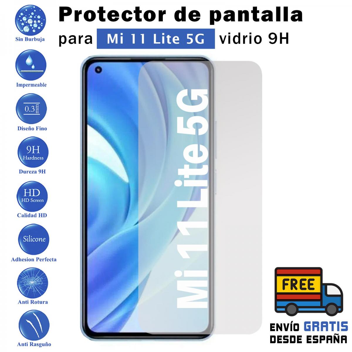 Protector de pantalla Xiaomi MI 11 Lite 5G de Cristal Templado