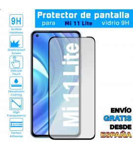 Protector de Pantalla para Xiaomi Mi 11 Lite Negro cristal templado 3D Completo